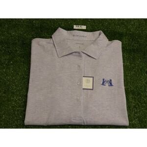 B Draddy Womens Margie Stripe Golf Shirt NGLA Logo Heather Lilac Large
